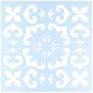 CLEARSNAP NAXNbv CSSMMEXTILE12 XeVA12C` x 12C`ALVR^CAu[ CLEARSNAP Clear Scraps CSSMMEXTILE12 Stencils, 12" x 12", Mexican Tile, Blue
