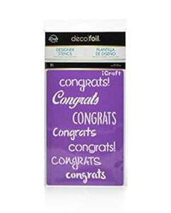 iCraft fRzC߂łƂXeV iCraft Deco Foil Congrats Stencil