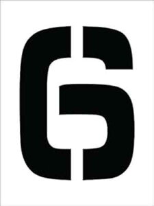 National Marker Corp. PMC12-6 XeVAԍ 6A12 C` NMC National Marker Corp. PMC12-6 Stencil, Number 6, 12 Inch