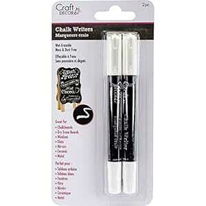 Craft Decor Craft D cor Chalk Writer 2/Pkg-White