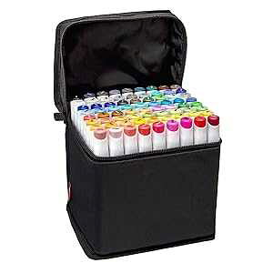 Bianyo NVbN V[Y AR[x[X fA`bv A[g }[J[i72{ZbgAgxP[Xj Bianyo Classic Series Alcohol-Based Dual Tip Art Markers Set of 72,Travel Case