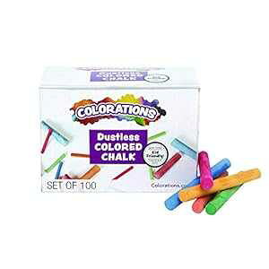 Colorations CNODUST _J[`[NA100 oNpbNAA}`J[AqAAwKA`A쐬AVсAŁA3 C` x 3/8 C` Colorations CNODUST Dustless Colored Chalk, 100 Piece 
