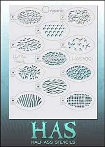 �n�[�t�A�X�I�[�K�j�b�N�X�e���V�� HAS5001 Bad Ass Stencils Half Ass Organic Stencils HAS5001