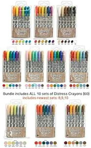 Tim Holtz fB N 60 Zbg S10Zbg Zbg1A2A3A4A5A6A7A8A9A10 Ranger Tim Holtz Bundle of 60 Di Crayons All 10 Sets Set 1, 2, 3, 4, 5, 6, 7, 8, 9, 10