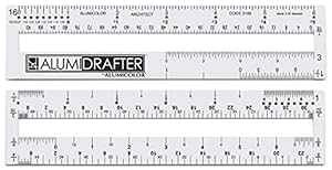 Alumicolor AlumiDrafter Architect 製図ツール、6IN、シルバー Alumicolor AlumiDrafter Architect Drafting Tool, 6IN, Silver