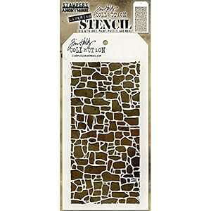 Stampers Anonymous - Tim Holtz Stampers Anonymous Tim Holtz Layered Stencil 4.125"X8.5"-Stone