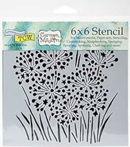 CRAFTERS WORKSHOP TCW726S ev[g 6"X6" - IjI ubT CRAFTERS WORKSHOP TCW726S Template 6"X6"-Onion Blossoms
