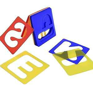 TecUnite 26 Pieces Alphabet Stencils Set Plastic Letter Stencils for ting Learning, DIY Craft Decoration (4 x 4 Inches)
