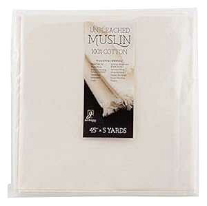 WbNEV\ YXA45C` x 5[h Jack Richeson Unbleached Muslin, 45 Inches x 5 Yards