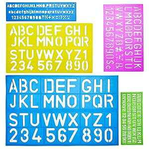 Mr. Pen Ɛ̃At@xbgev[gAXeVA5 pbN Mr. Pen Letters and Numbers Alphabet Templates, Letter Stencils, Pack of 5