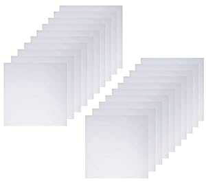 Sovenny 20 Pieces 7 mil Square Mylar Sheet Blank Stencils 6 6 inch Templates for Cricut and Silhouette Machines