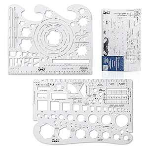 Mr. Pen- Landscape Templates, Architectural Templates, Drafting Tools, Landscaping Tools, Landscape Design Template, Drafting Ruler Shapes, Drawing Stencils