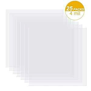 4~̃uNXeVfރXeVp}C[ev[gV[g25A12 x 12C` EG EMIGOO 25 Pieces 4 mil Blank Stencil Material Mylar Template Sheets for Stencils, 12 x 12 inches