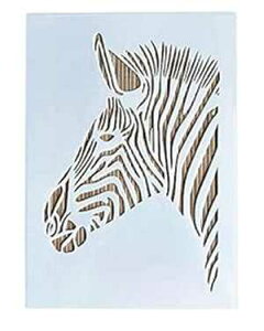 OBUY Zebra DIY Craft Hollow Layering Stencils for ting on Wood, Fabric, Walls,Decorative, Airbrush More Reusable 8.26 x 11.61 inch Mylar Template