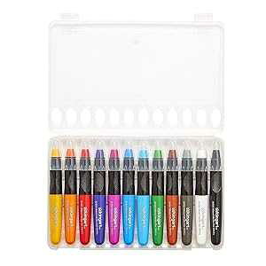 KINGART 582-12z Primary GEL STICK Set, Artist Pigment Crayons, 12 Primary Colors, Water Soluble, Creamy, and Odorless, Use on Paper, Wood, Canvas and more