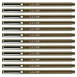 }[r[ E`_ ܂Ƃߔ  y 0.03mm |Cg I[v XgbN-uE (12 pbN) Marvy Uchida Bulk Buy Le Pen .03mm Point Open Stock-Brown (12-Pack)