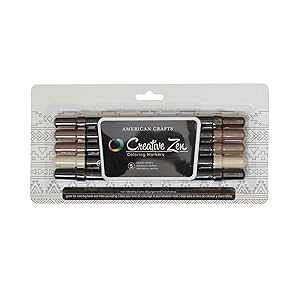 American Crafts Adult Coloring Book Pastel Markers 5 Pack