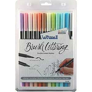 Uchida Pastel Colored Brush Lettering Marker Set
