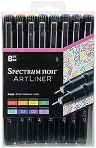 Spectrum Noir SPECNAL8-BRI Bright-Fineline Artist Pen Set