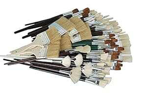 TbNX W{ zCg ubX V[g nh yCg uVAeTCYA72 pbN Sax Jumbo White Bristle Short Handle t Brushes, Assorted Sizes, Pack of 72