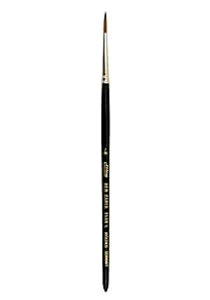 Silver Brush Limited 7500S4 Pure Kolinsky Round Brush for Watercolor and Oil, Size 4, Short Handle