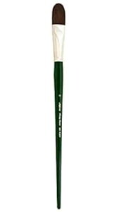 Silver Brush Limited 250312 Ruby Satin Filbert Brush for Fluid and Flow Acrylics, Size 12, Long Handle