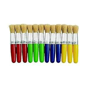 Colorations Stubby Chubby Toddler t Brushes for Creative Exploration and Self-Expression - Set of 12
