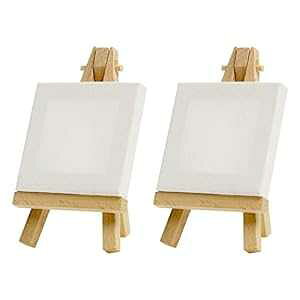 Art Alternatives Mini Canvas & Easel Set, 3 x 3, Set of 2 (AA10117)
