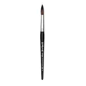 Raphael SoftAqua Synthetic Squirrel Watercolor Brush, Round, 20, Black