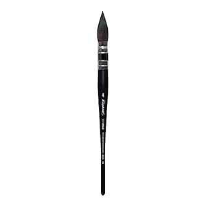 Raphael SoftAqua Synthetic Squirrel Watercolor Brush, Quill, 4, Black