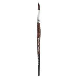 Escoda Versatil 1540 Series Artist Watercolor and Acrylic t Brush, Short Handle, Pointed Round, Size 8