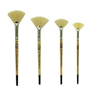 ZEM uV zCg ubX XeBbt t@ uV Zbg TCY 2A4A6A8 ZEM Brush White Bristle Stiff Fan Brush Set Size 2,4,6,8