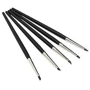 COMIART CREATE COLOR LIFE COMIART 5pcs Flexible Fimo Clay Sculpture Tools Silicon Color Shaper Brushes Size 0