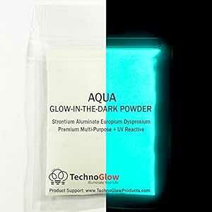 ANA O[ C U _[N pE_[ sOg - ł邢R[X O[ Th 150 ~N (16 IX (1 |h)) Techno Glow Inc Aqua Glow in The Dark Powder Pigment - Brightest Course Glow Sand 150 Microns