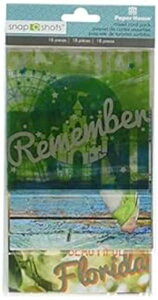 Paper House Productions DCC-0007E XibvVbg _CJbgAt_ (3 pbN) Paper House Productions DCC-0007E SnapShot Diecut Embellishment, Florida (3-Pack)