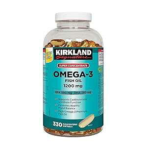 J[Nh IK-3 tBbVIC 1000mg 300 \tgWF Kirkland Omega-3 Fish Oil 1000mg 300 Softgels