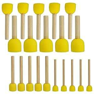 20 ̃EhX|WuVZbgqpyCgc[ - Pistha X|WyCgXeBv[Zbg DIY yCgc[qp 4 TCY 20 PCS Round Sponges Brush Set Kids ting Tools - Pistha Sponge tin