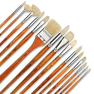 Artify 15 個プロフェッショナルペイントブラシセット油絵に最適、無料のキャリングボックス付き ARTIFY art supplies Artify 15 pcs Professional t Brush Set Perfect for Oil ting with a Free Carrying Box