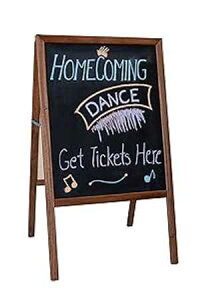 Crestline Products }[L[ C[[ ( 2 )AXeCn[hEbh TChEH[N C[[ -  42 C` x  24 C` Flipside Products Crestline Products Marquee Easel (2 Black Chalkboards), Stained