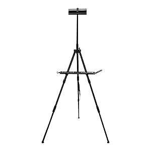 SoHo Urban Artist Watercolor Field Easel with Carry Case - Light Weight, Adjustable Height and Foldable for Travel ting - Black Anodized Aluminum
