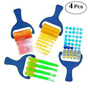 Imei yCgtH[uV [[X|W qp ~jyCguV DIY A[gNtg yCgc[Zbg (4pbN) KLOLKUTTA Imei ting Foam Brush Roller Sponge for Kid Mini t Brushes DIY Art Craft ti