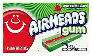GAwbY LfBA`[CKAXCJAVK[t[ALVg[A1pbN14XeBbNA12pbN{bNX Airheads Candy, Chewing Gum, Watermelon Flavor, Sugar Free, Xylitol, 