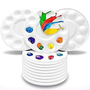 Hulameda t Tray Palettes, Plastic t Pallets for Kids or Students to ts on School Project or Art Class-12pcs