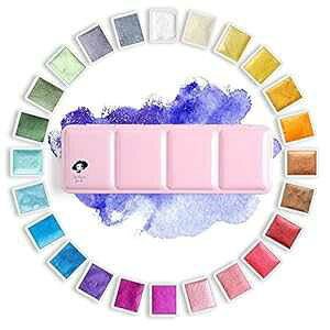 |[ [xX A[eBXgʊG̋-Ob^[\bhJ[-sN|[^u^P[Xƃpbg-24FZbg Paul Rubens Artist Watercolor ts-Glitter Solid Colors-Pink Portable Metal Case with Pa