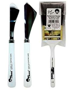 �{�u�E���X �y�C���g�p�i �i�C�t�Z�b�g �w�i�u�����_�[�u���V�L�b�g�t�� Martin & F. Weber Bob Ross ting Supplies Knife Set with Background Blender Brush Kit