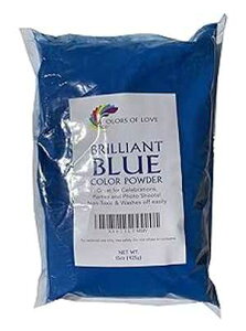 Colors of Love Blue Holi Color Powder - 15 Oz Bag - Ideal for events, bath bombs, youth group color wars, Holi events and more!
