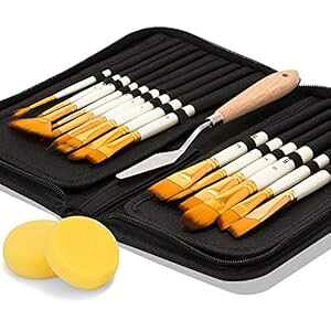 ARTIFY art supplies Includes Pop-up Carrying Case with Free Palette Knife and Two Sponges for Acrylic, Oil, Watercolor and Gouache ting