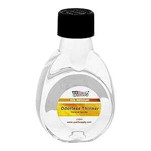 U.S. Art Supply Odorless Mineral Spirits Thinner, 125ml / 4.2 Fluid Ounce Container