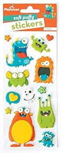 vCnEX V[ X^[Y \tg ptB[ 13 s[X XebJ[ V[g Playhouse Silly Monsters Soft Puffy 13-Piece Sticker Sheet