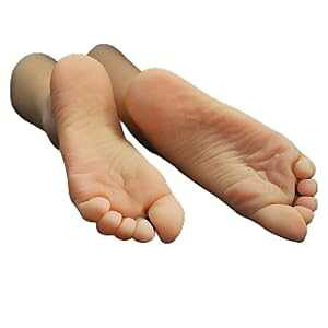 1 yAVRg受}lLfBXvCWG[T_CCfBXvCA[gXPb`ƃlC ZHY 1 Pair Silicone Lifesize Female Mannequin Foot Display Jewerly Sandal Shoe Sock Display Art Sket